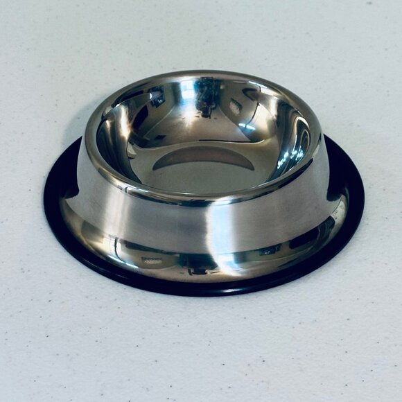 Small Pet Bowl Stainless Steel Cat Food Bowl Water Bowl with Non-Slip Base - Picture 4 of 8